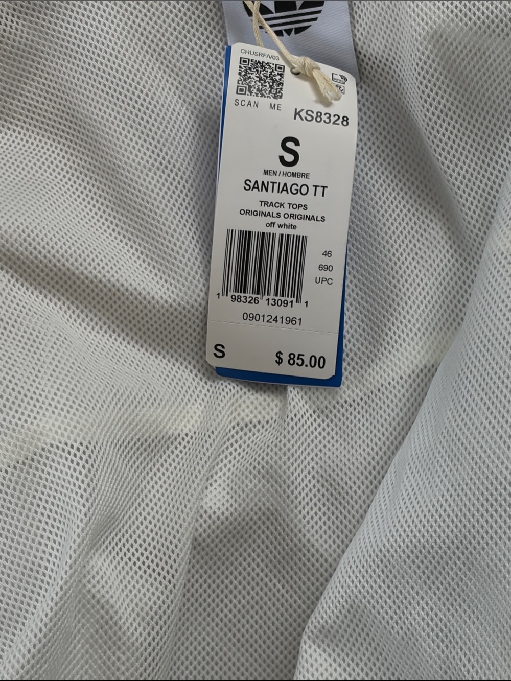adidas Off White Santiago TT Mesh Track Top